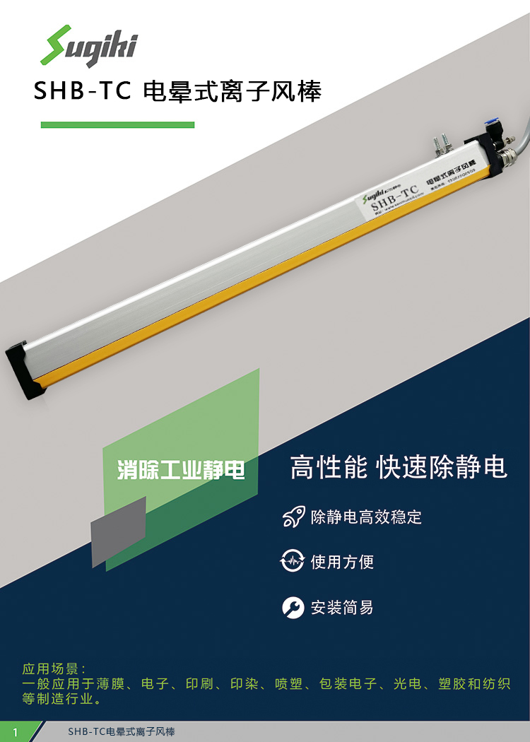 SHB-TC 電(diàn)暈式離子風棒(圖1)